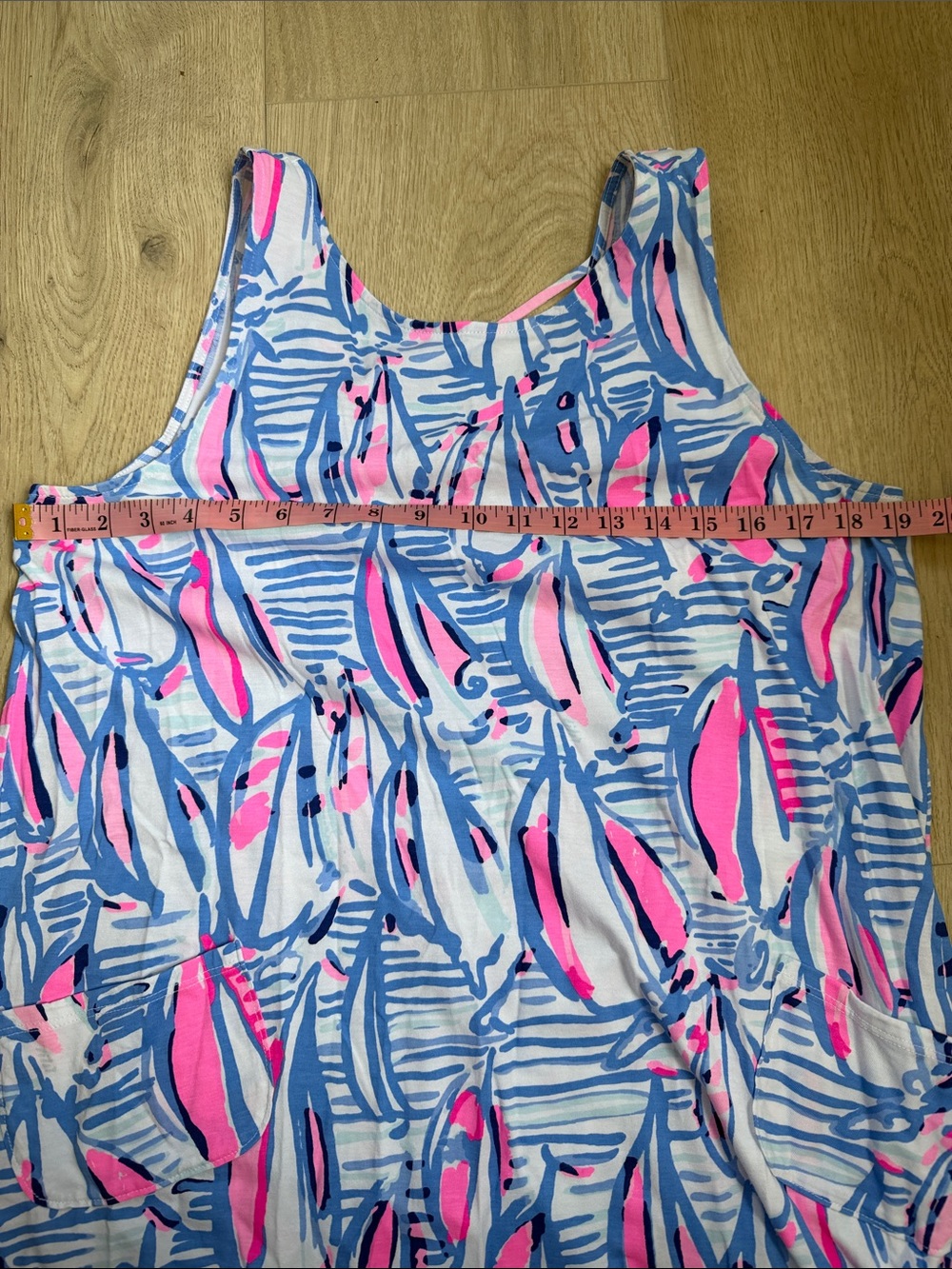Lilly Pulitzer Sleeveless Blue & Pink Sailboat Printed Sundress - Picture 3 of 4